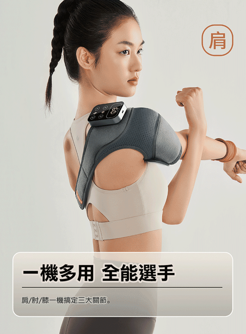機多用 全能選手肩/肘/膝一機搞定三大關節。肩